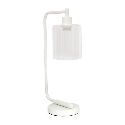 All the Rages Lalia Home Glass Shade Modern Desk Lamp