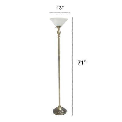 All the Rages Lalia Home Classic 1 Light Torchiere Floor Lamp