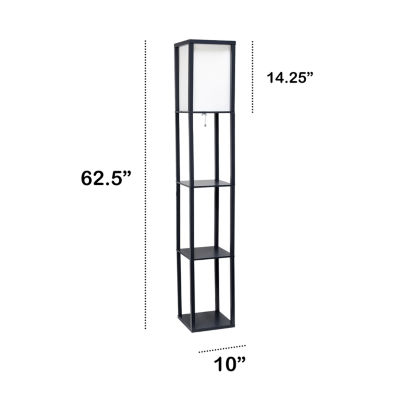 All the Rages Lalia Home Column Shelf Floor Lamp