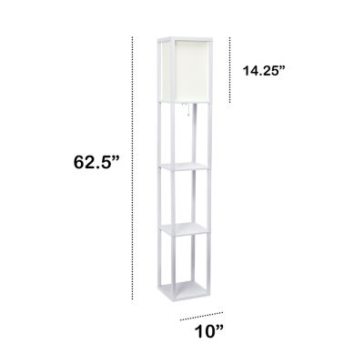 All the Rages Lalia Home Column Shelf Floor Lamp