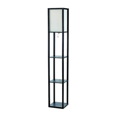 All the Rages Lalia Home Column Shelf Floor Lamp