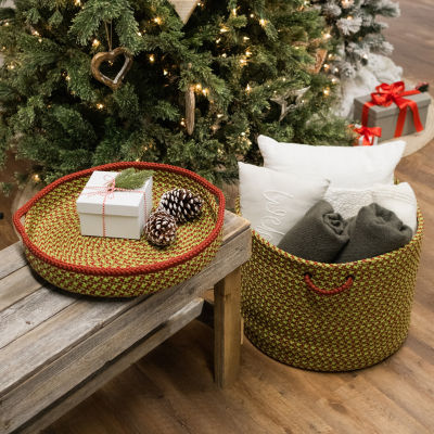 Colonial Mills Holiday Vibes Jumbo Houndstooth Round Basket