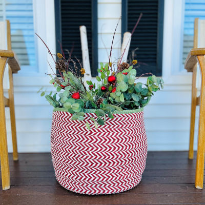 Colonial Mills Kringle Christmas Floor Round Basket