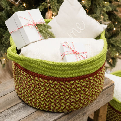 Colonial Mills Merry & Bright Houndstooth Round Basket