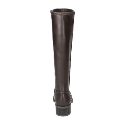 Easy Street Womens Tucker Plus Extra Wide Calf Stacked Heel Riding Boots