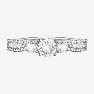 Love Lives Forever (G-H / Vs2-Si1) 3/4 CT. T.W. Lab Grown White Diamond 10K Gold Round 3-Stone Side Stone Band