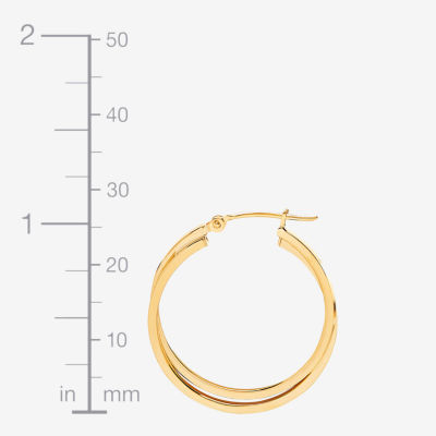 14K Gold 27.5mm Hoop Earrings