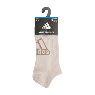 adidas Superlite 6 Pair No Show Socks Mens