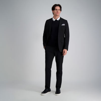 Haggar JMH 4 Way Stretch Ultra Mens Stretch Fabric Super Slim Fit Flat Front Suit Pant