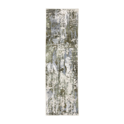 Covington Home Caracas Distressed Abstract 27"X90" Indoor Rectangular Runner