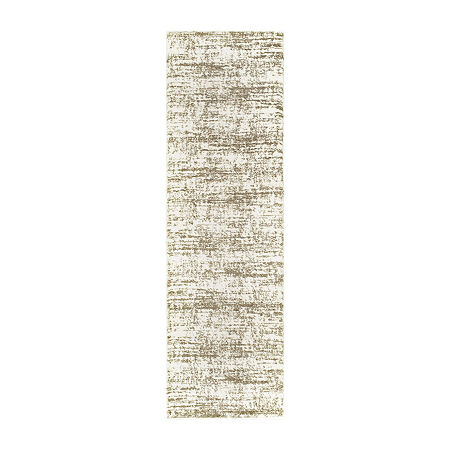 Covington Home Vienna Mottled Abstract 27X90 Indoor Rectangular Runner, One Size, Beige