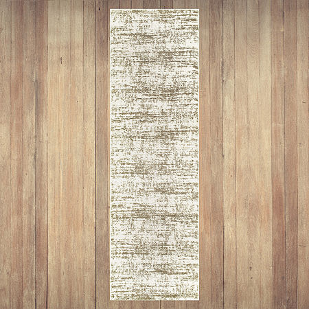 Covington Home Vienna Mottled Abstract 27X90 Indoor Rectangular Runner, One Size, Beige