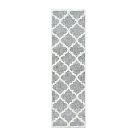 Covington Home Vienna Scalloped Lattice 27X90 Indoor Rectangular Runner, One Size, Gray