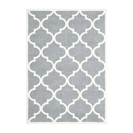 Covington Home Vienna Scalloped Lattice 46X65 Indoor Rectangular Accent Rug, One Size, Gray