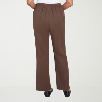 Alfred Dunner Wine Country Womens Straight Pull-On Pants