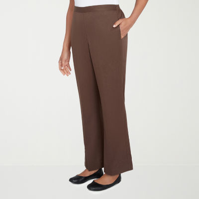 Alfred Dunner Wine Country Womens Straight Pull-On Pants