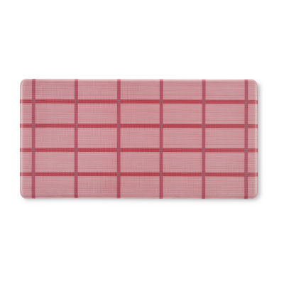 Town And Country Windowpane Stripe 18" X 39" Indoor Rectangular Kitchen Mat