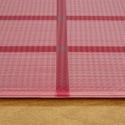 Town And Country Windowpane Stripe 18" X 39" Indoor Rectangular Kitchen Mat