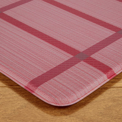 Town And Country Windowpane Stripe 18" X 39" Indoor Rectangular Kitchen Mat