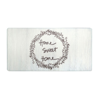 Nicole Miller Home Sweet Words 20" X 39" Indoor Rectangular Kitchen Mat