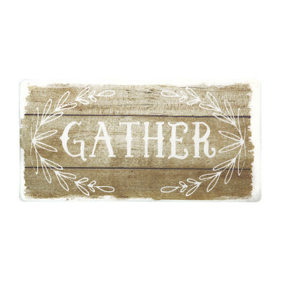 Nicole Miller Gather Words 20" X 39" Indoor Rectangular Kitchen Mat