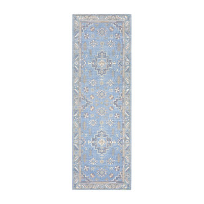 Town And Country Livie Medallion Washable 24" X 72" Indoor Rectangular Runner