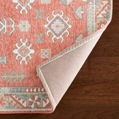 Town And Country Livie Medallion Washable 24" X 72" Indoor Rectangular Runner