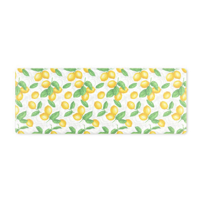 Martha Stewart Lots Of Lemons Floral Indoor Rectangular Kitchen Mat