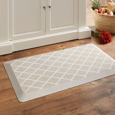 Martha Stewart Miles Air Diamond Indoor Rectangular Kitchen Mat