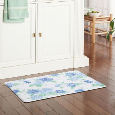 Martha Stewart Amber Daisy Floral Indoor Rectangular Kitchen Mat