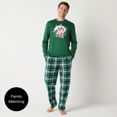 North Pole Trading Co. Mens Tall Crew Neck Long Sleeve 2-pc. Pant Pajama Set