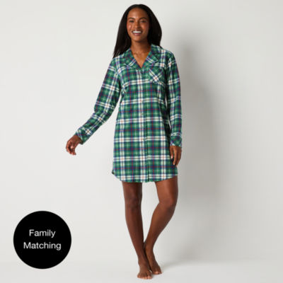 North Pole Trading Co. Womens Long Sleeve Nightshirt