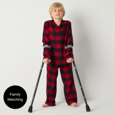 North Pole Trading Co. Little & Big Unisex Adaptive Flannel 2-pc. Christmas Pajama Set