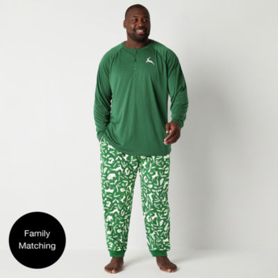 North Pole Trading Co. Mens Big Long Sleeve 2-pc. Pant Pajama Set