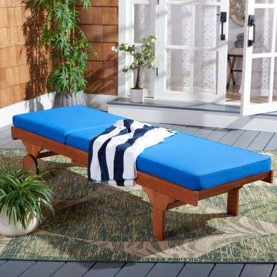 Newport Patio Lounge Chair with Stripe Cushion and Pull Out Side Table