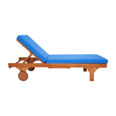 Newport Patio Lounge Chair with Stripe Cushion and Pull Out Side Table