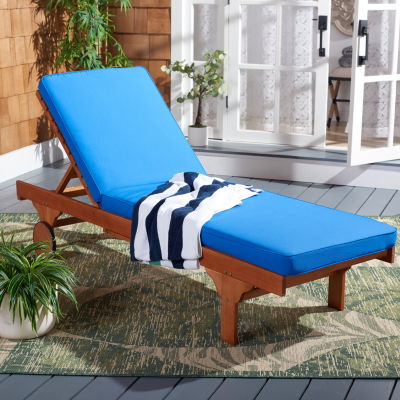 Newport Patio Lounge Chair with Stripe Cushion and Pull Out Side Table
