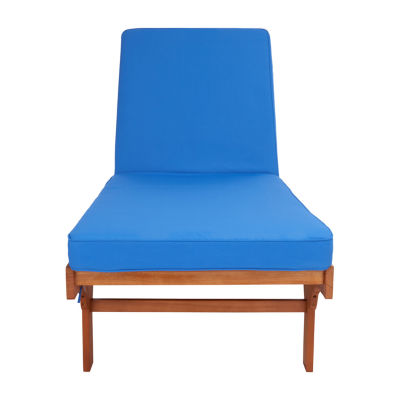 Newport Patio Lounge Chair with Stripe Cushion and Pull Out Side Table