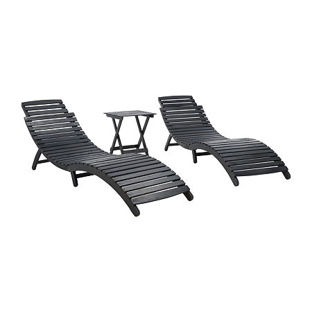 Pacifica 3-pc. Patio Lounge Set, One Size, Black