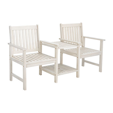 Brea Outdoor Collection Bench, One Size, White