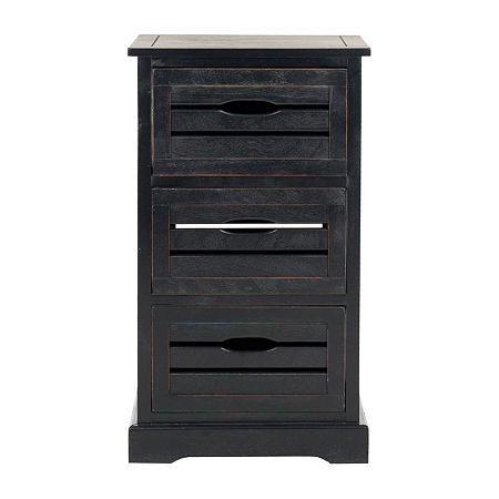 Regina 3-Drawer Cabinet, One Size, Black