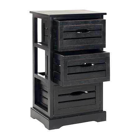 Regina 3-Drawer Cabinet, One Size, Black