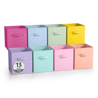 Sorbus 8 Pack 13" Foldable Cubes With Handles Storage Cube