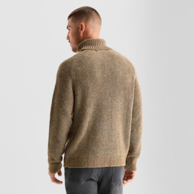 mutual weave Mens Turtleneck Long Sleeve Pullover Sweater