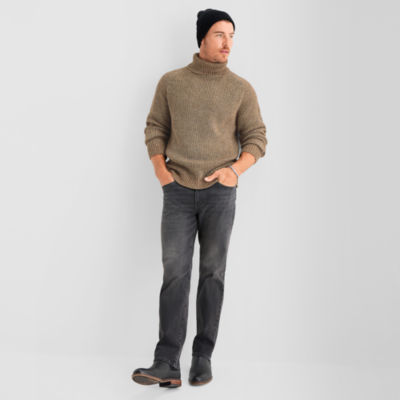 mutual weave Mens Turtleneck Long Sleeve Pullover Sweater