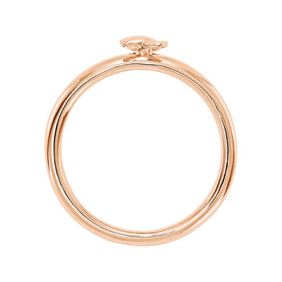 Personally Stackable 18K Rose Gold Over Sterling Awareness Ribbon Ring