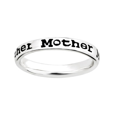 Personally Stackable Sterling Silver "Mother" Ring