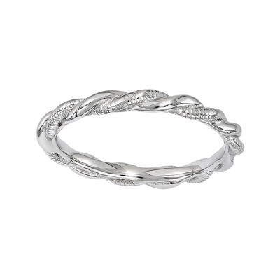 Personally Stackable Sterling Silver Twisted Ring