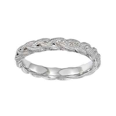 Personally Stackable Sterling Silver Twisted Rope Ring