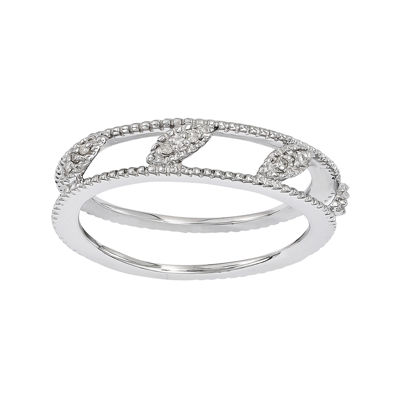 Personally Stackable Diamond-Accent Sterling Silver Ring Jacket